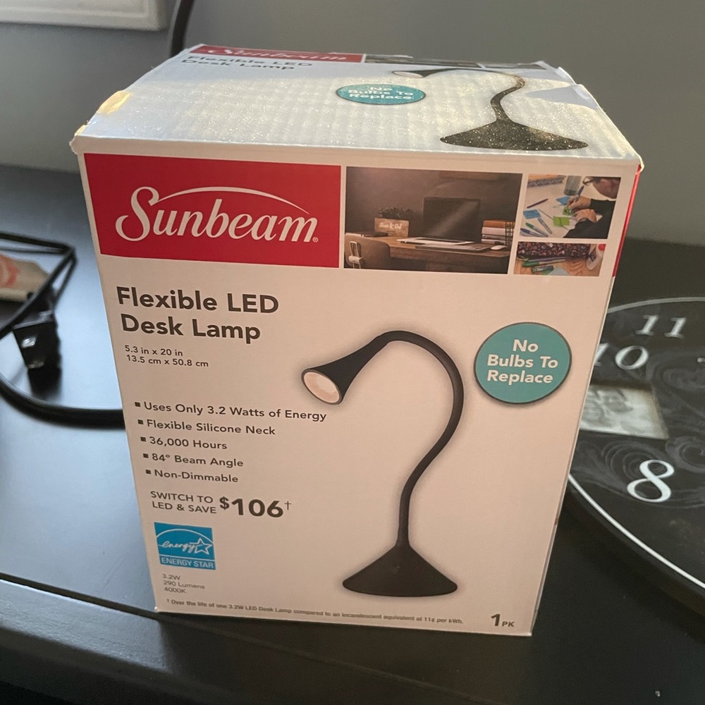 sunbeam LED flexible desk lamp
